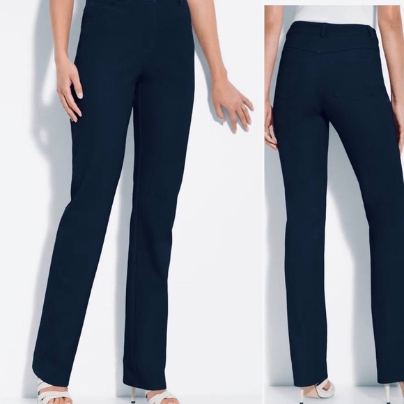 St. John Pants - St John Women’s Wool Stretch Navy Trousers Size 4